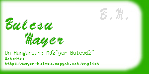 bulcsu mayer business card